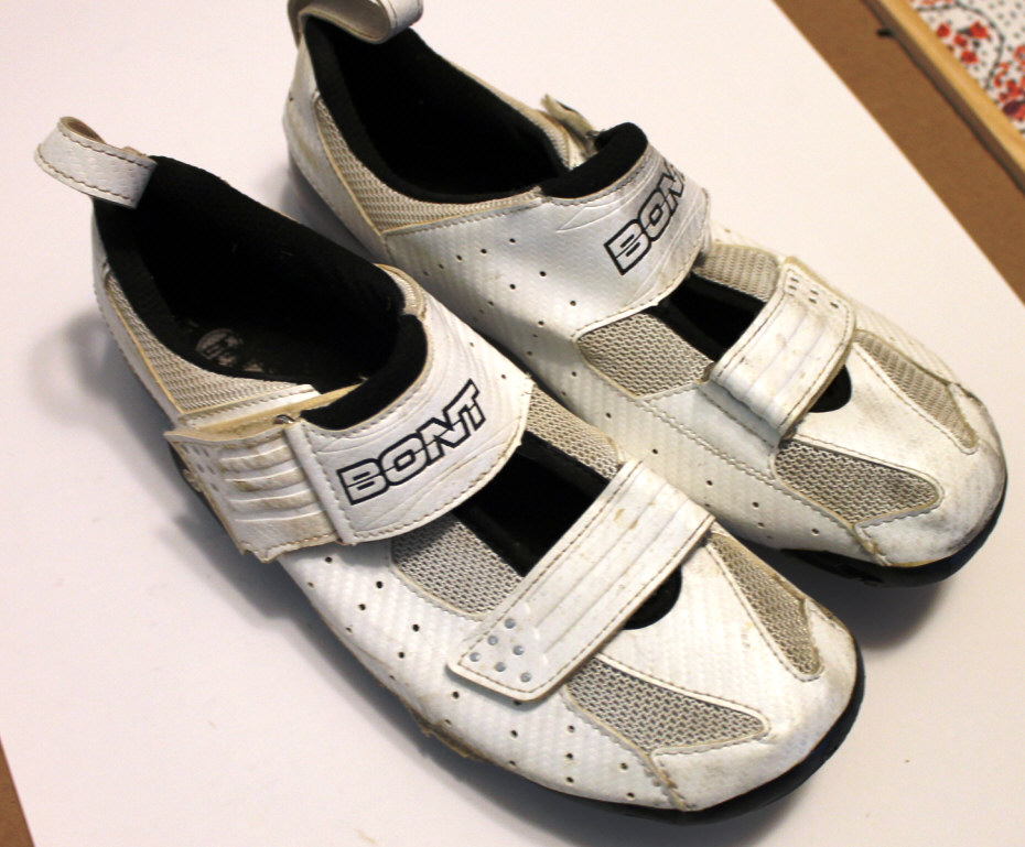 Bont Bike Cycling Shoes White Size 11.5 US with Case and Three SPD